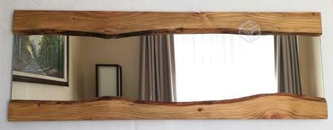 Espejo rústico grande en madera