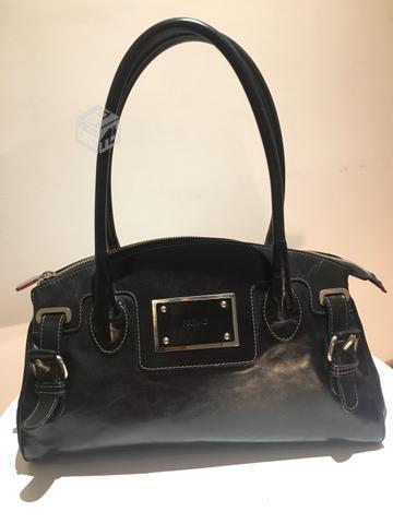 Cartera cuero negro Prüne