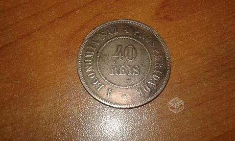 Moneda de Brasil de 40 Reis año 1908