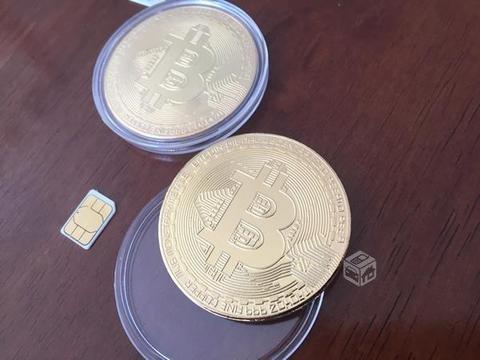 Moneda bitcoin conmemorativa de colección