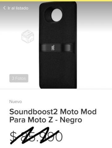 Parlante JBL moto mods para moto z 1, 2y3