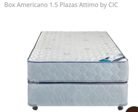Cama box americana 1 1/2 plaza Cic