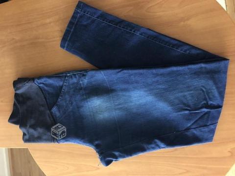 Jeans maternal azul talla m