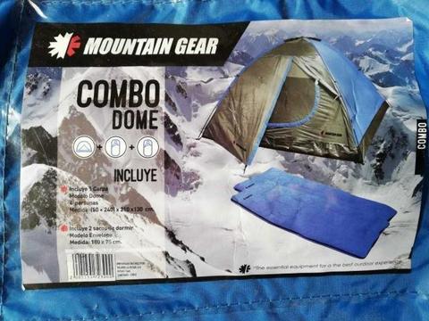 Carpa Mountain Gear 4 personas + 2 sacos de dormir