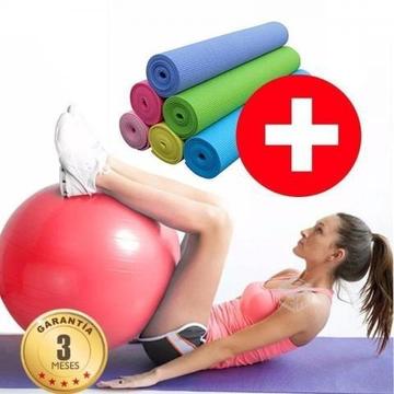 Kit Yoga Balon 65cm + Colchoneta Mat Pilates Kit Y