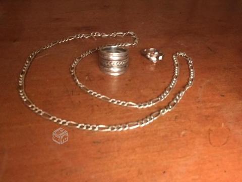 Cadena y anillo de plata