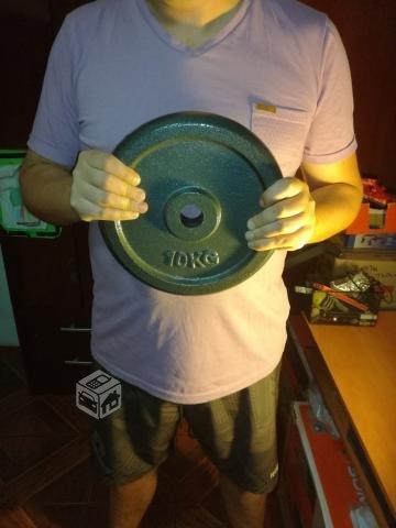 Discos nuevos de fierro de 10kg