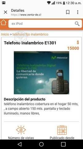 Telefono inalámbricos digital modelo E-1301
