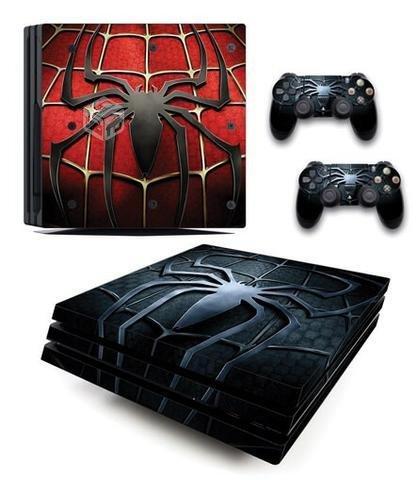 Skin Ps4 Pro Spiderman Consola+Skins 2 Controles