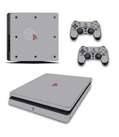 Skin Ps4 Slim Retro Consola+Skins 2 Controles