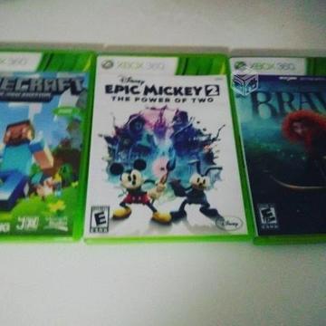 Minecraft, Epic Mickey 2 y Brave Xbox 360