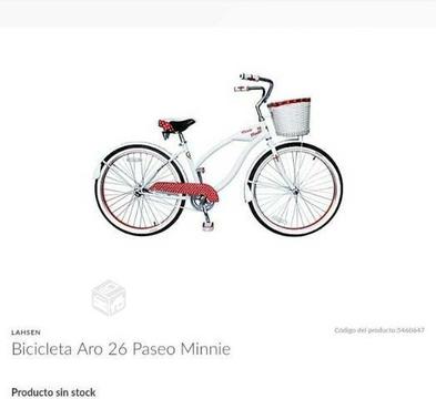 Bicicleta minnie aro 26