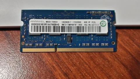 MEMORIA RAM 4GB DDR3 1600Mhz NUEVA