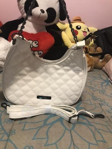 Cartera Sei blanca cuerina