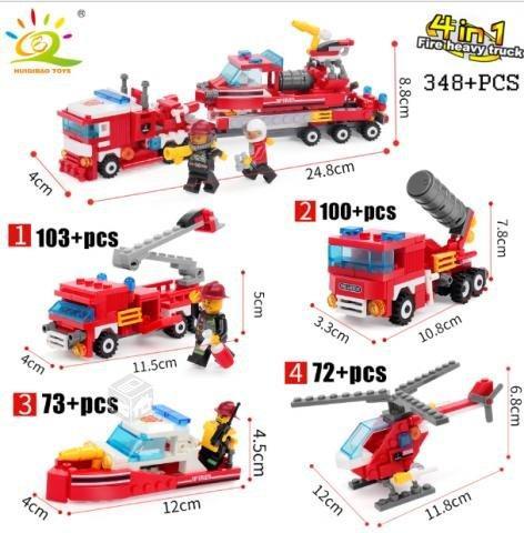 348 piezas de lucha contra incendios lego ingly