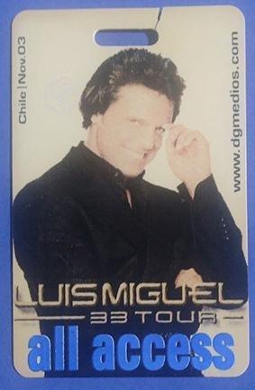 Luis Miguel Credencial Chile 2003
