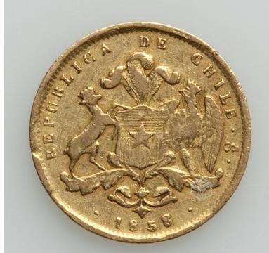Moneda 2 pesos oro 1857