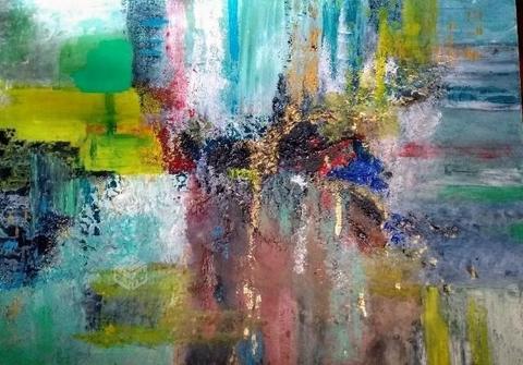 Pinturas acrílicas abstracta
