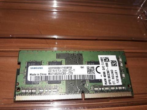 Memoria Ram Notebook 4Gb Samsung DDR4 Nueva