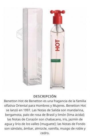 Perfume benetton hot 100 ml