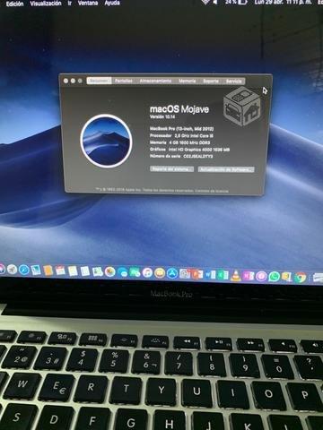 Mac Pro 4gb ram 500 disco duro