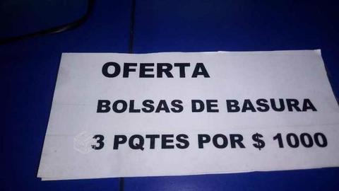 3 pack de 10 bolsas a mil pesos