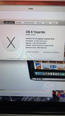 Macbook 15 i5 2010