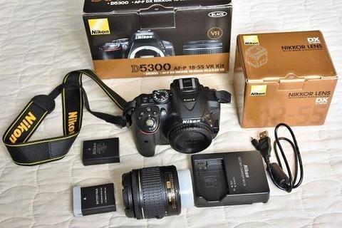 Camara DSLR Nikon D5300 + 2 lentes 18-55 y 70-300