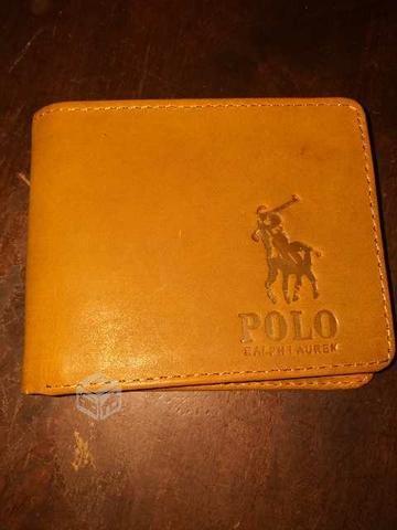 Billetera de cuero polo nueva