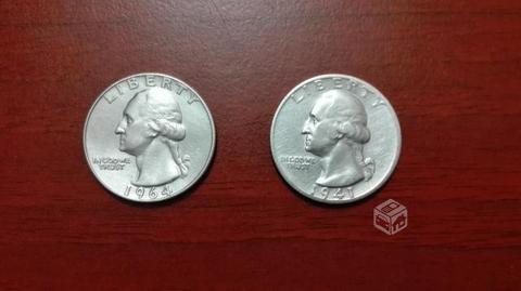 Moneda de plata Estadounidense de 25 Centavos