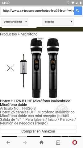 Microfonos inalamnricos Hotec H-u26