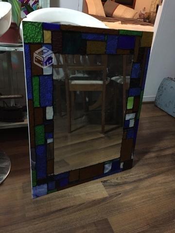 tipo vitral con vidrios 56x72