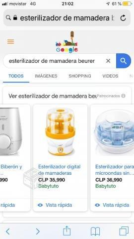 Esterilizador digital de mamaderas marca BEURER