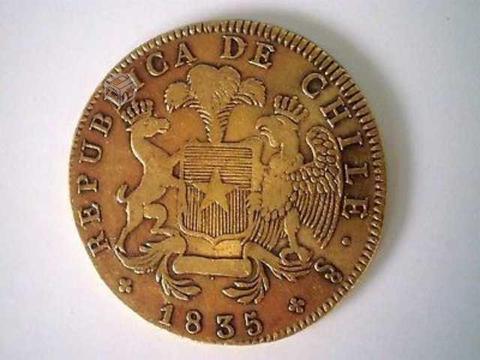 Moneda de Oro Chile 1935. 21kltes