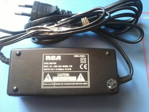 Rca adaptador ( 9 volt - 0.2 amper ) dvd portatil