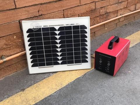 Sistema De Energía Solar Portátil con panel de 10W