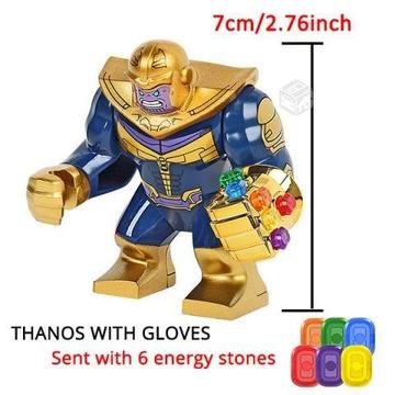 Figura tipo lego modelo Thanos (Guentelete Dorado)