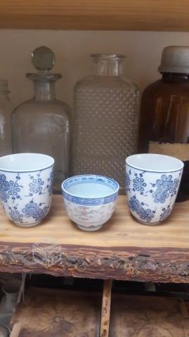 Pocillos de té japonés de porcelana