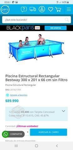 Piscina rectangular nueva