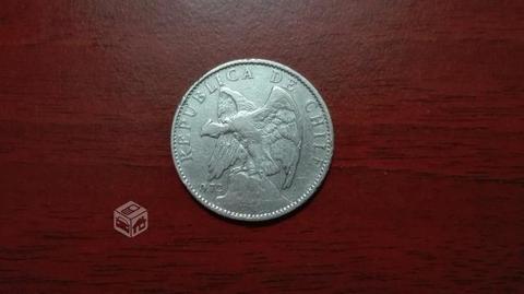 Moneda 1 Peso de Plata Chilena de 1915