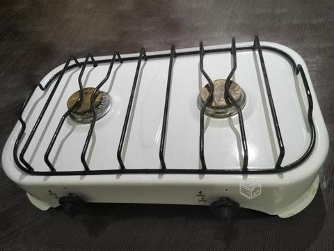 Cocina de mesa a gas 2 hornillas con regulador