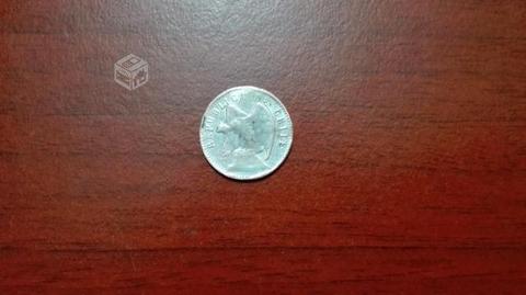Moneda Chilena de Plata de 5 Centavos de Peso