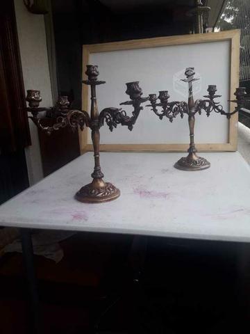 Candelabros macizo 5 belas