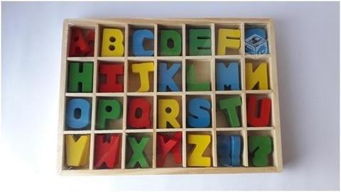 Letras para abecedario didáctico 100% de madera pa