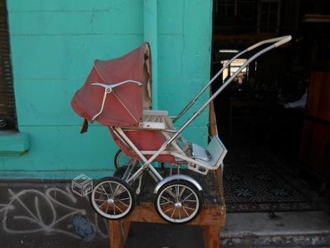 Coche bebe antiguo, metalico, ingles, aprox 1930