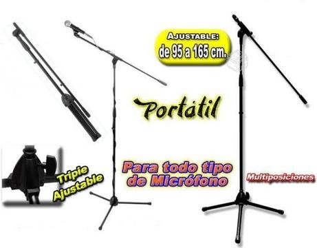 Atril Tripode Pedestal de Microfono Ajustable