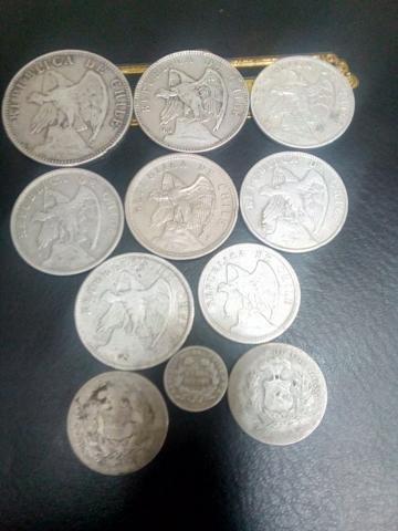 Monedas de plata chile