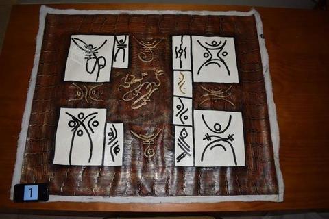 Cuadros de runas haitianas. Auténticos
