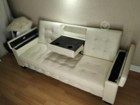 Espectacular sofá cama ecocuero como nuevo