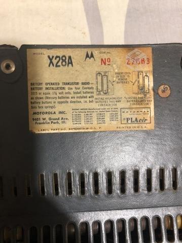 Radio antigua modelo X28A